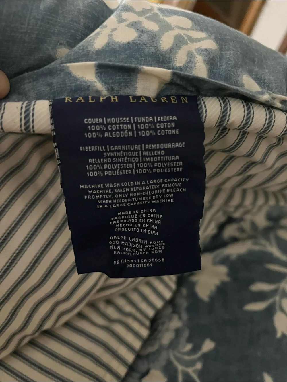 Ralph Lauren Indigo Cottage comforter🦋